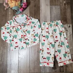 Just One You by Carter's Fleece 2 Pc Christmas Holiday Pajamas Pjs Size 3T